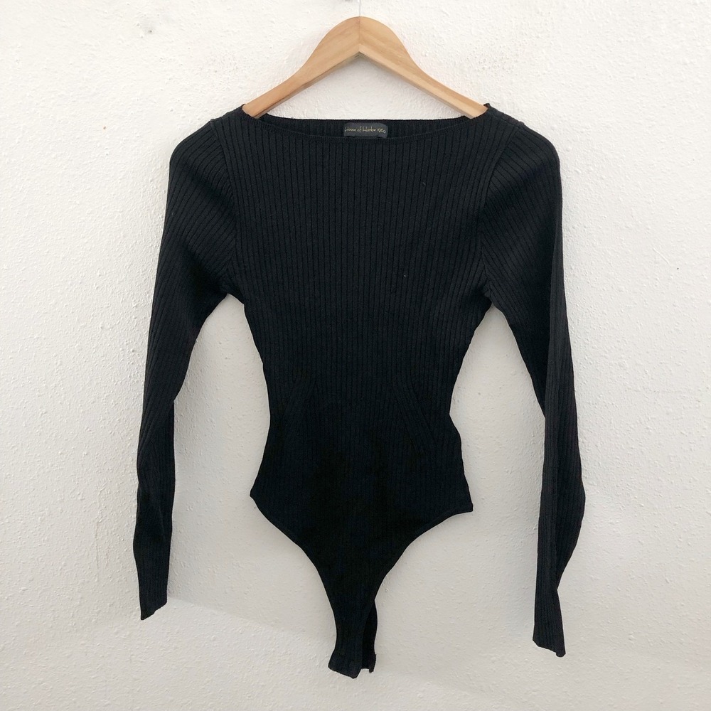 HOUSE OF HARLOW 1960 Boat Neck Ribbed Bodysuit Size‎ Small